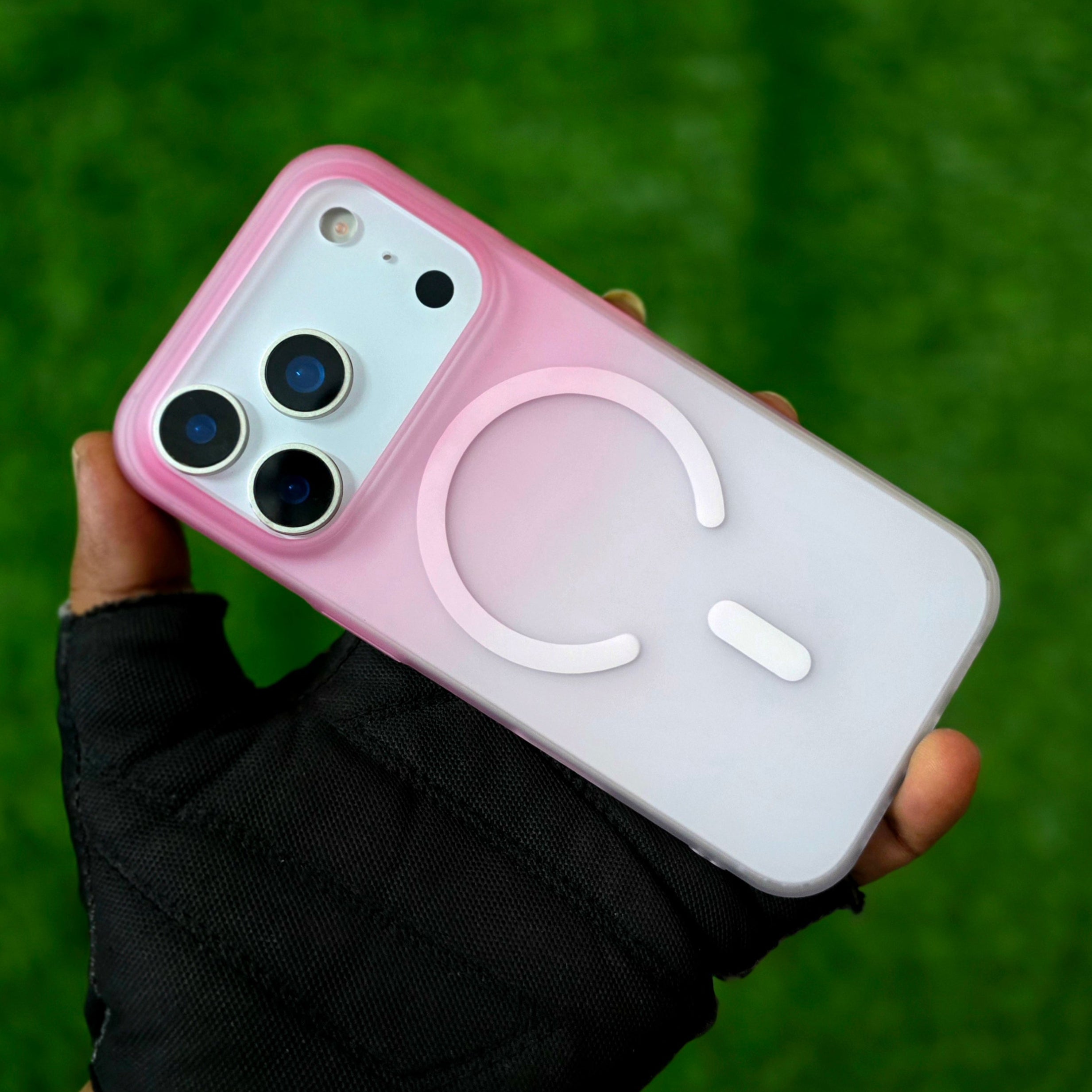 iPhone 17 Pro Dual Color Shade Matte Finish Smoke Cover with Magsafe - Pink